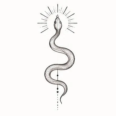 Sunlit Coil, dotwork serpent tattoo inspiration