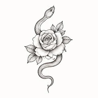 Rose Descent, ornamental snake tattoo inspiration