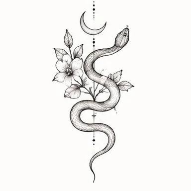 Petal & Scale, sensual fine line tattoo inspiration