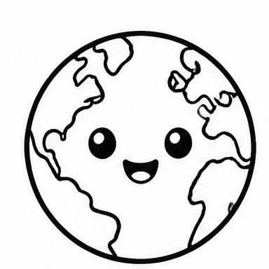 Happy Earth coloring sheet