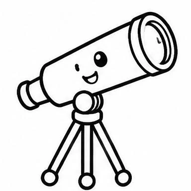 Star Telescope coloring sheet