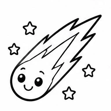 Zooming Comet coloring sheet